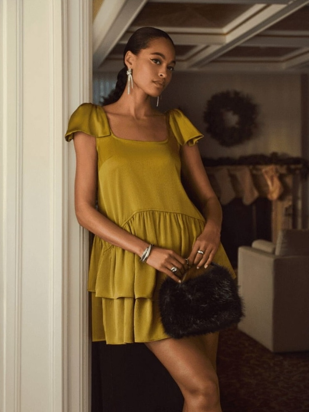 NWT Scoop Women’s Satin Bow Dress